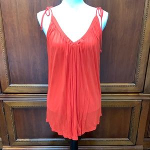 Pure Good red orange jersey knit sleeveless top